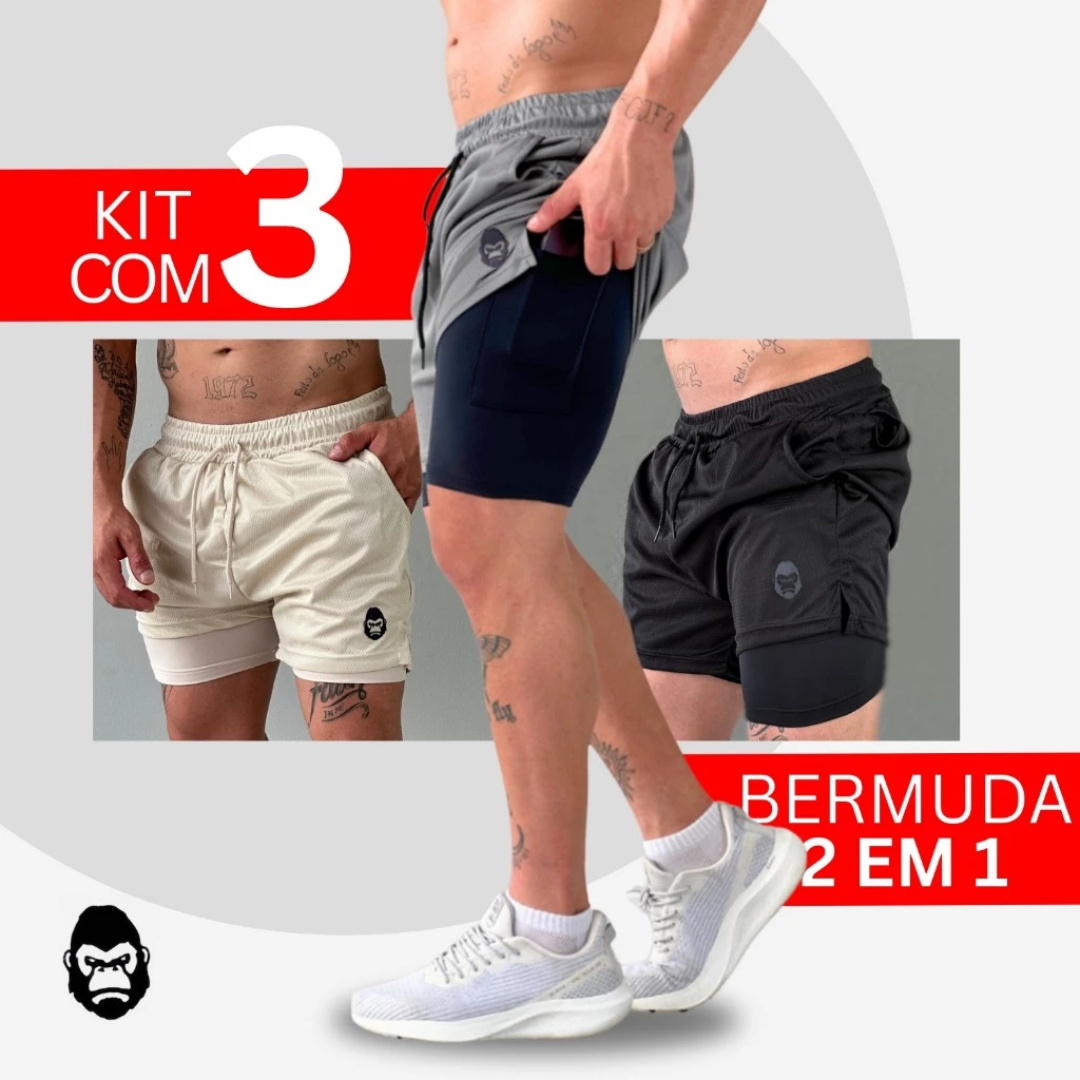 Kit 3 shorts - Kong